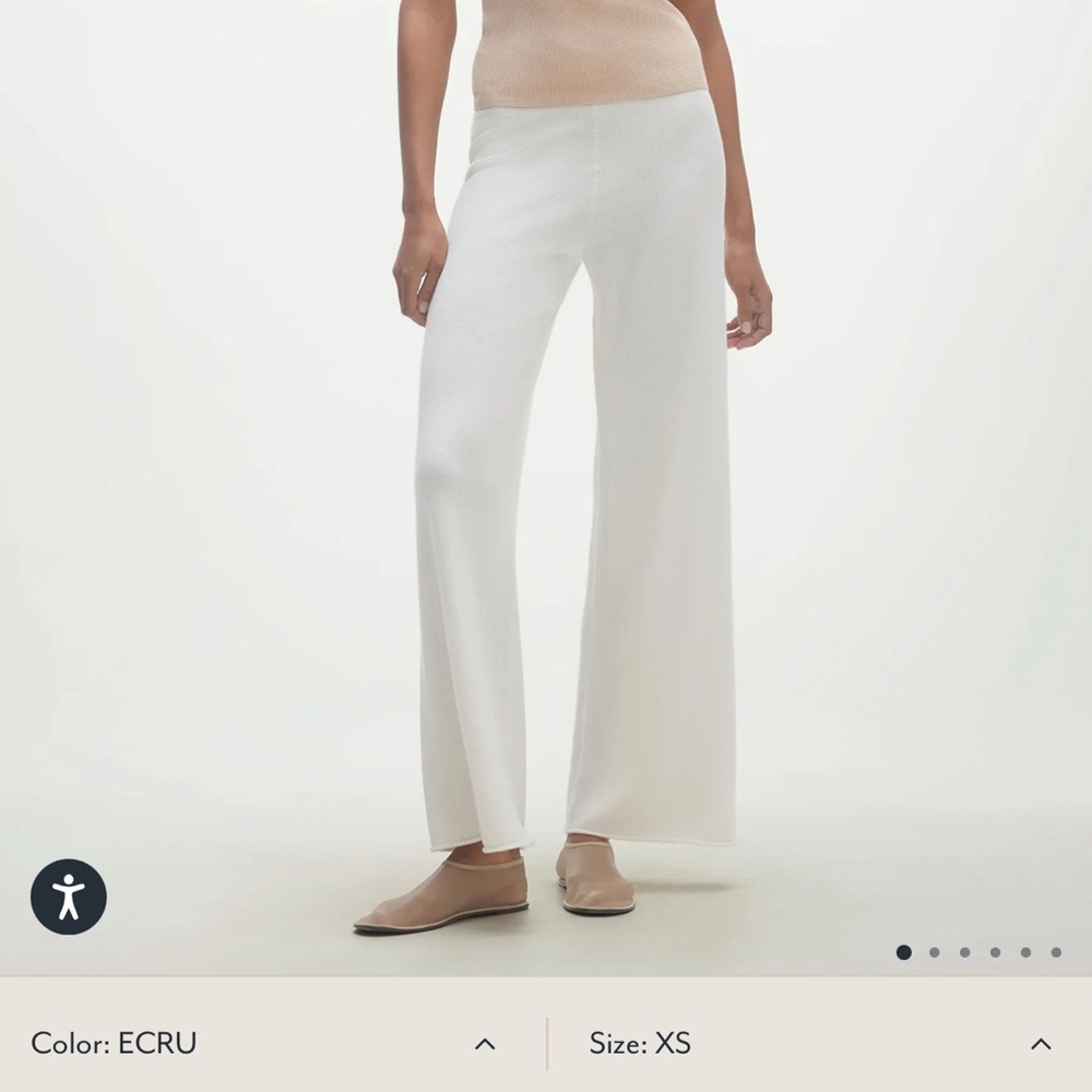 NakedCashmere Ecru Wide Leg Pants